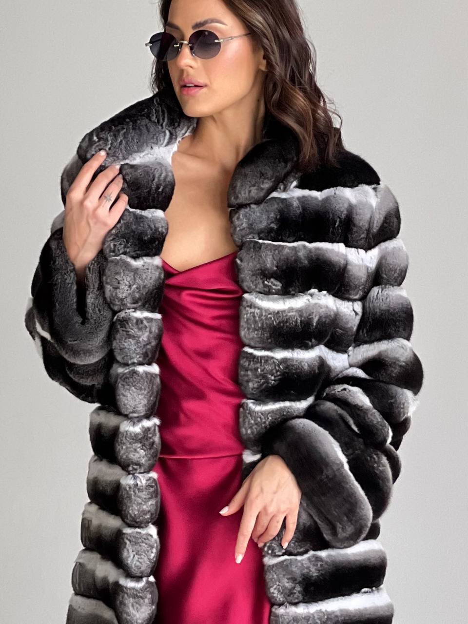 Шуба из меха шиншиллы