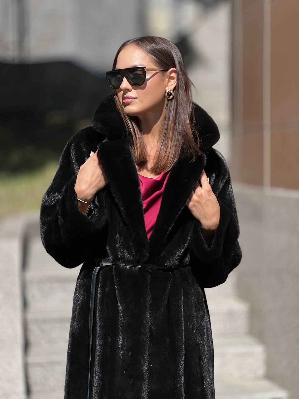 Шуба из элитного меха норки BLACKGLAMA