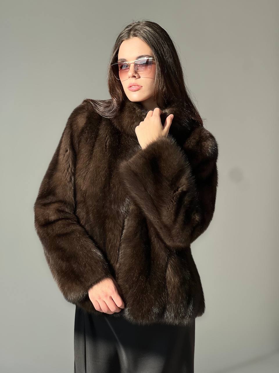 Полушубок из меха баргузинского соболя