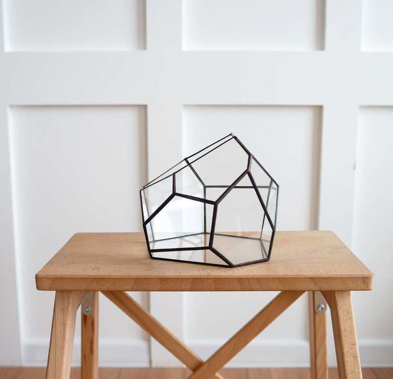 Флорариум геометрический Стоун  с черными швами