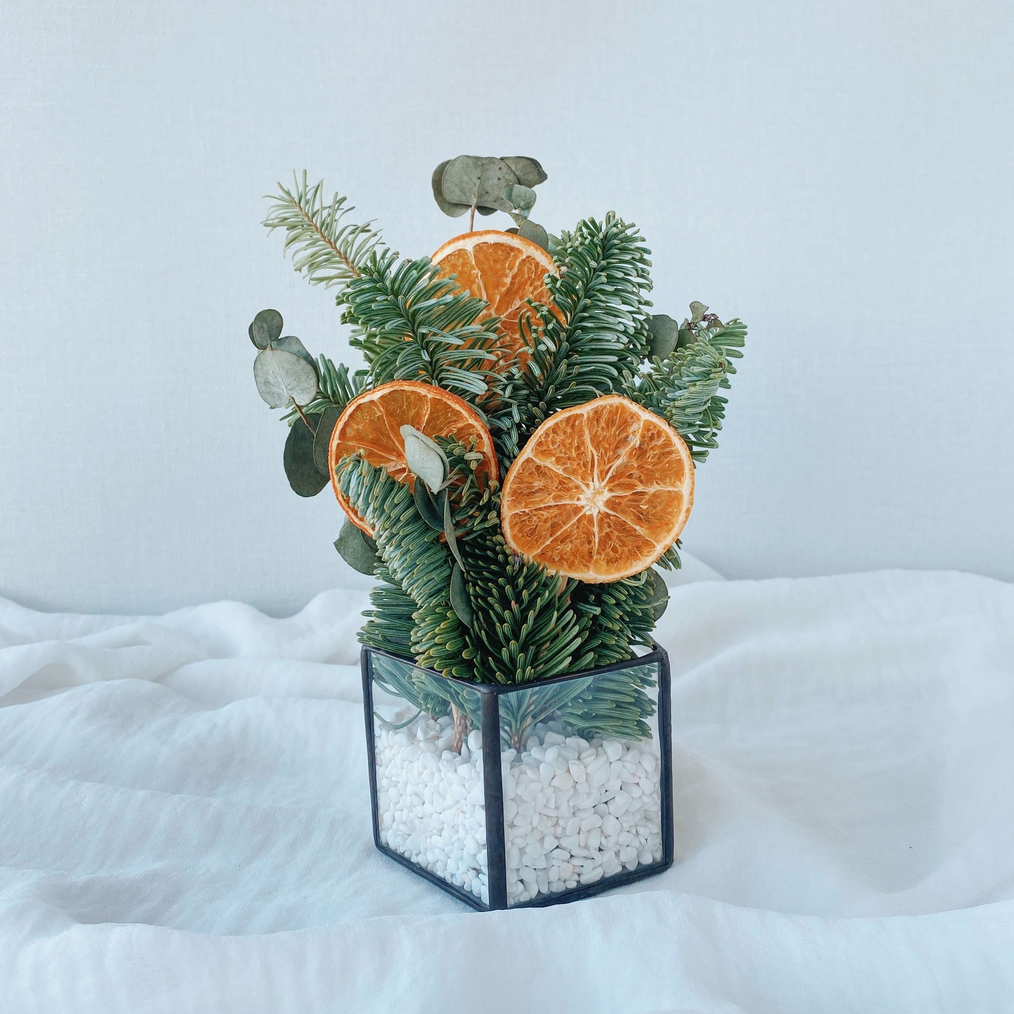 пентагончик с живой елью Новогодний