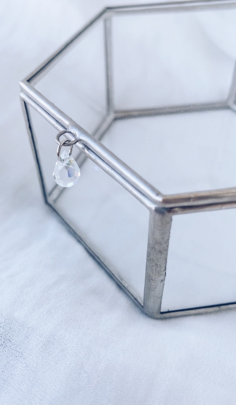 шкатулка Шестиугольная с кристаллом Сваровски