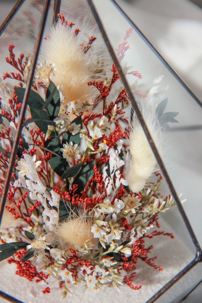 флорариум с сухоцветами Брусничный лес