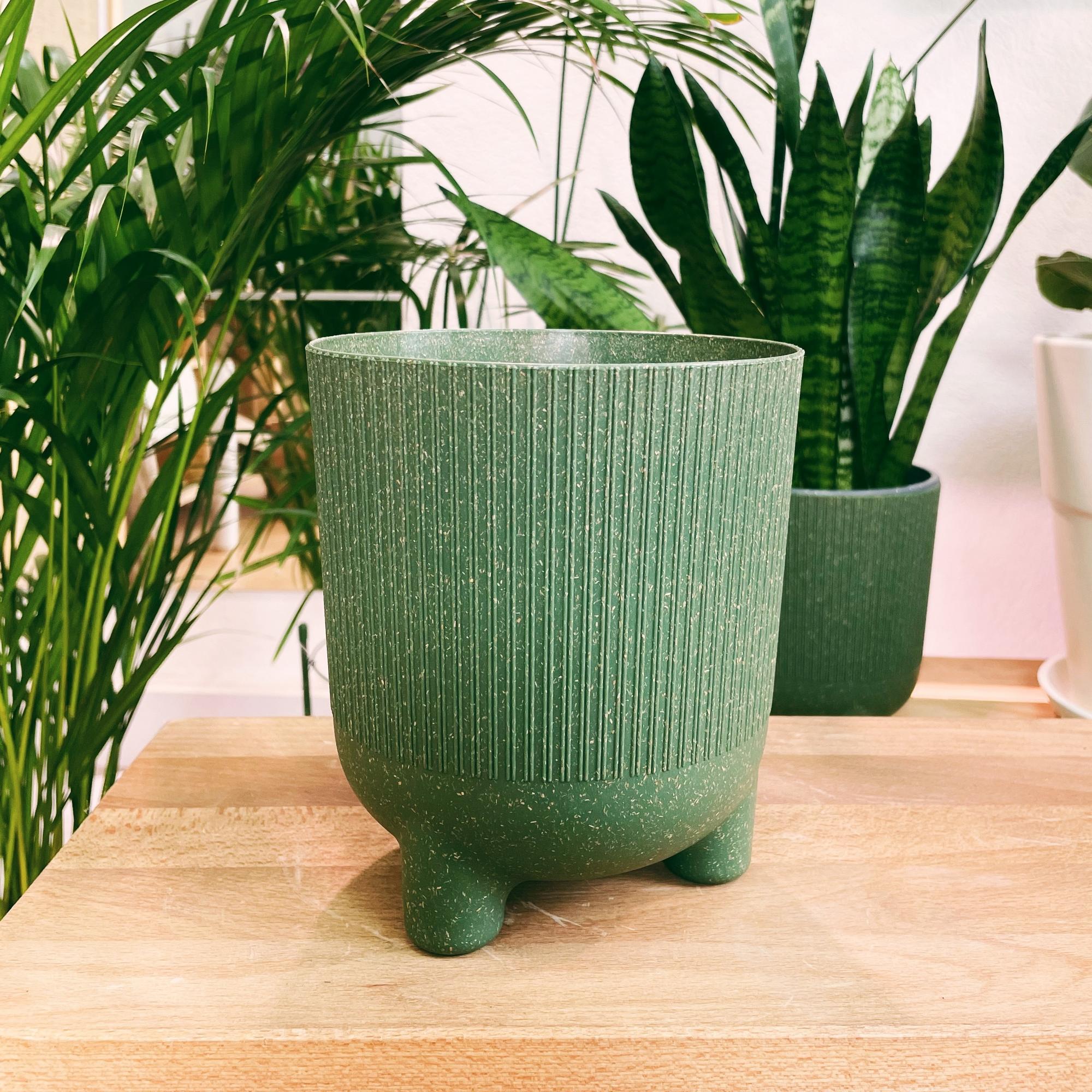 кашпо на ножках Изумрудное