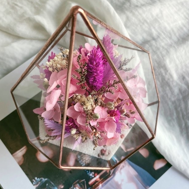 флорариум с сухоцветами Изящная гортензия
