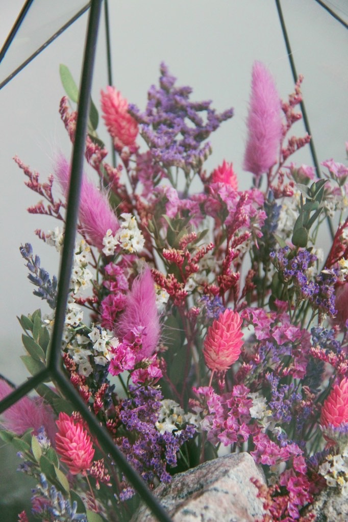 флорариум со стабилизированными растениями Ягодный