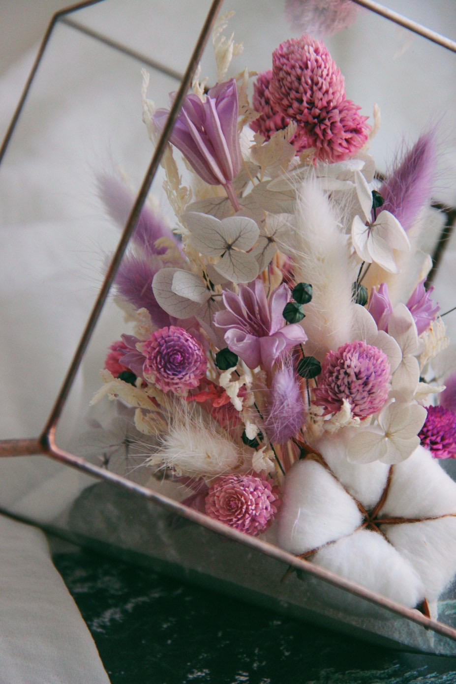 флорариум с сухоцветами Куб