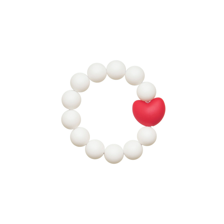 Браслет детский Лия / бело-красный