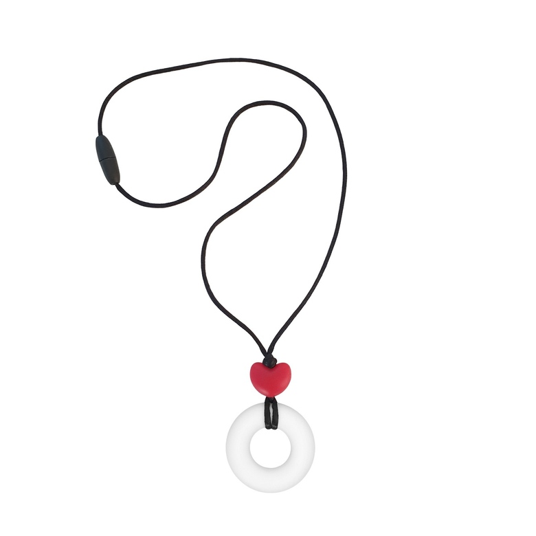 Силиконовые слингобусы-кулон / бело-черные