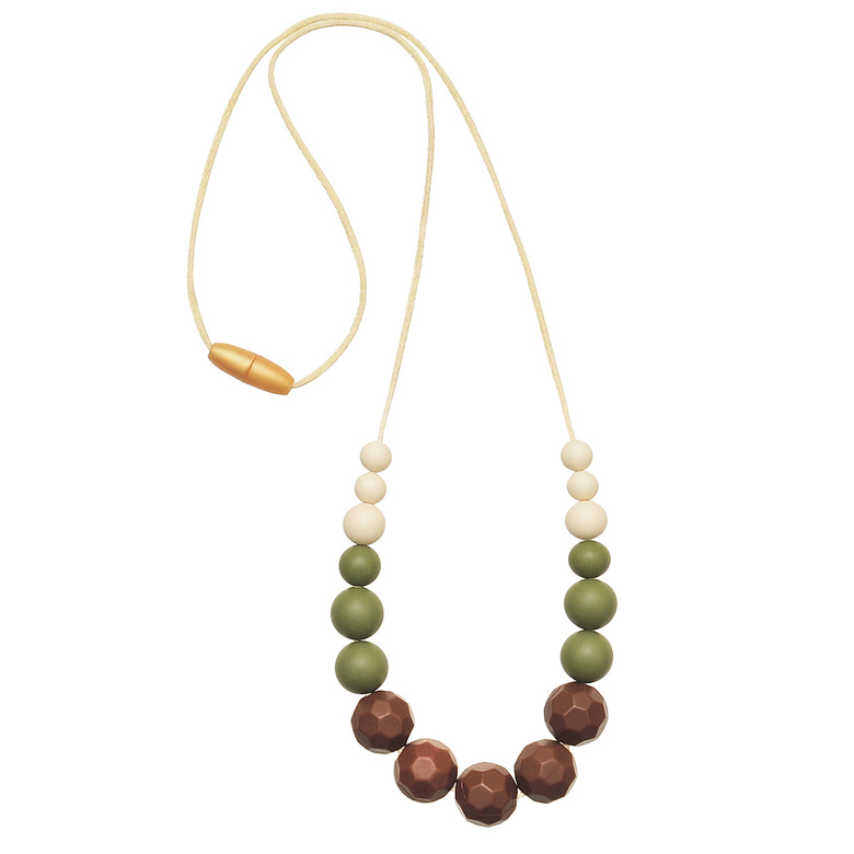 Силиконовые слингобусы Велия / коричнево-оливковые