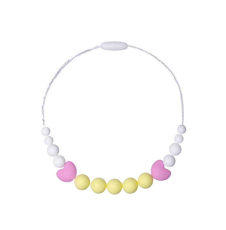 Бусы детские Мия / ванильно-желтые