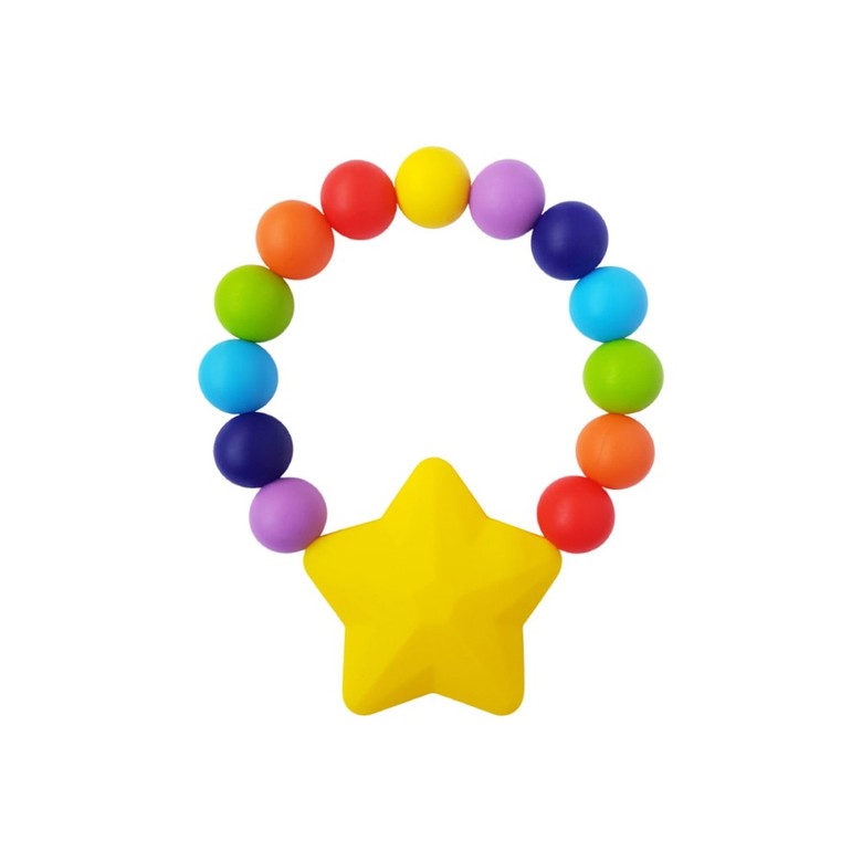 Браслет-прорезыватель "Звездочка" / радуга