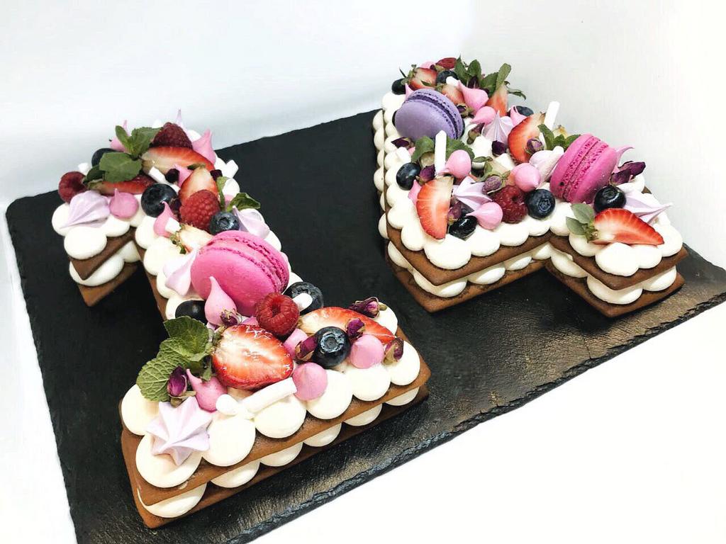 онлайн-рецепт торта в виде цифры с видео