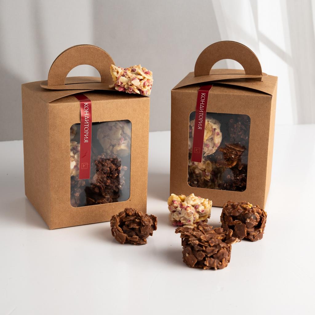 Коробка шоколадных конфет "Хрустящие рокс" долгого хранения