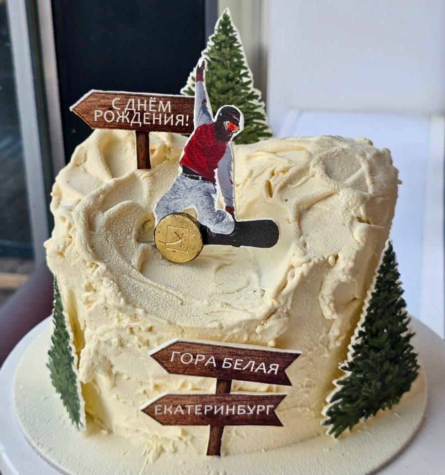 торт сноубордист