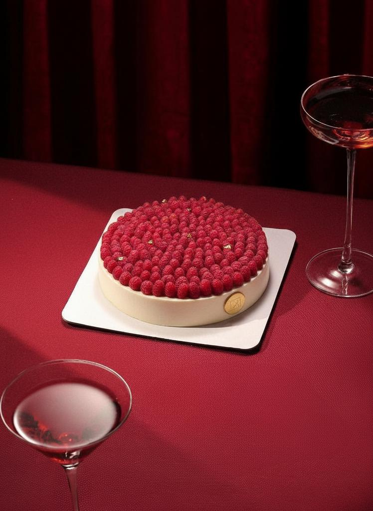 Торт со свежей малиной