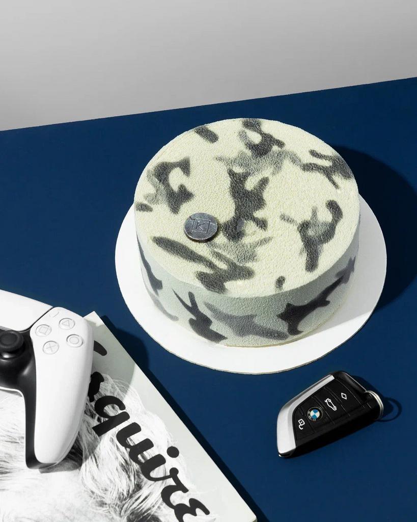 Торт хаки серо-голубой к 23 февраля