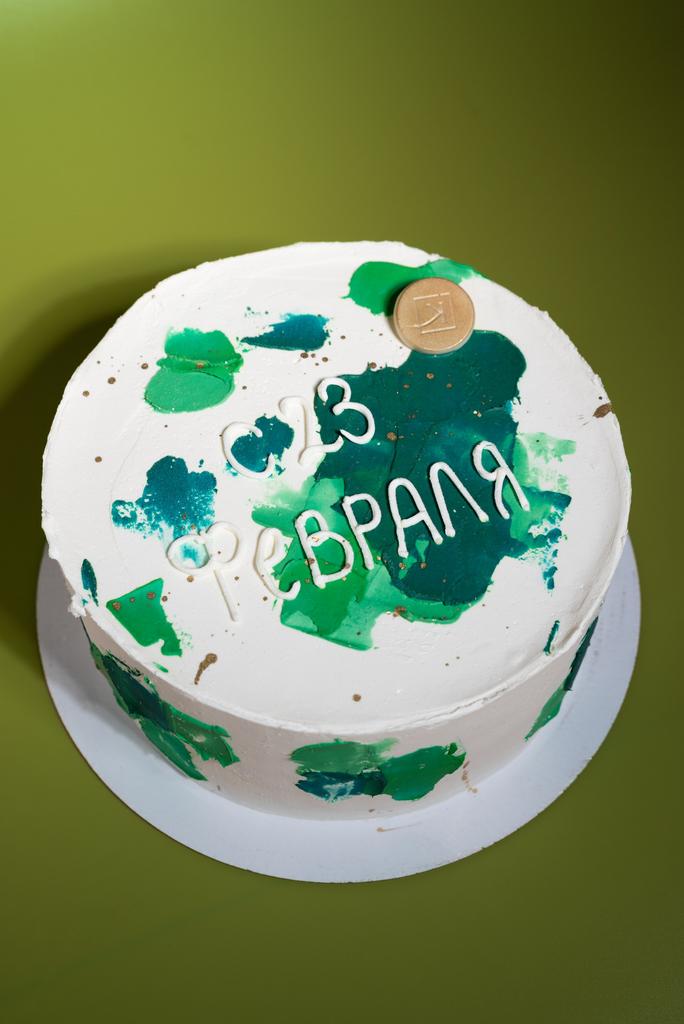 Торт бисквитный с 23 февраля Вишня-шоколад