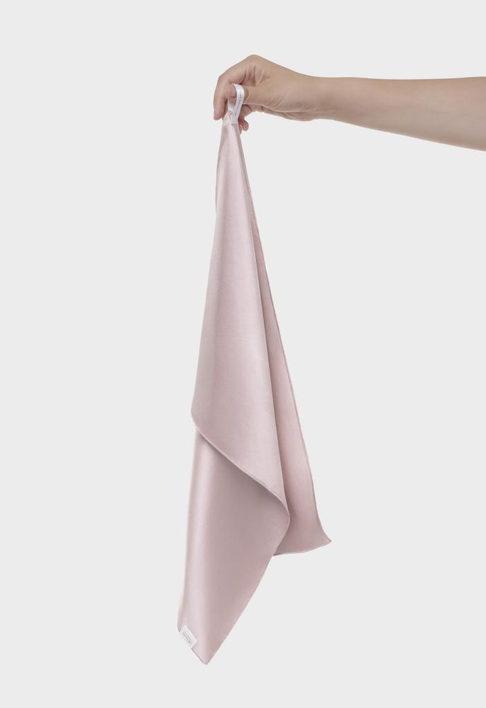 Полотенце для лица 100% шелк пудрового цвета