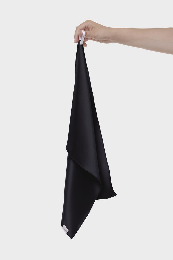 Полотенце для лица 100% шелк черного цвета