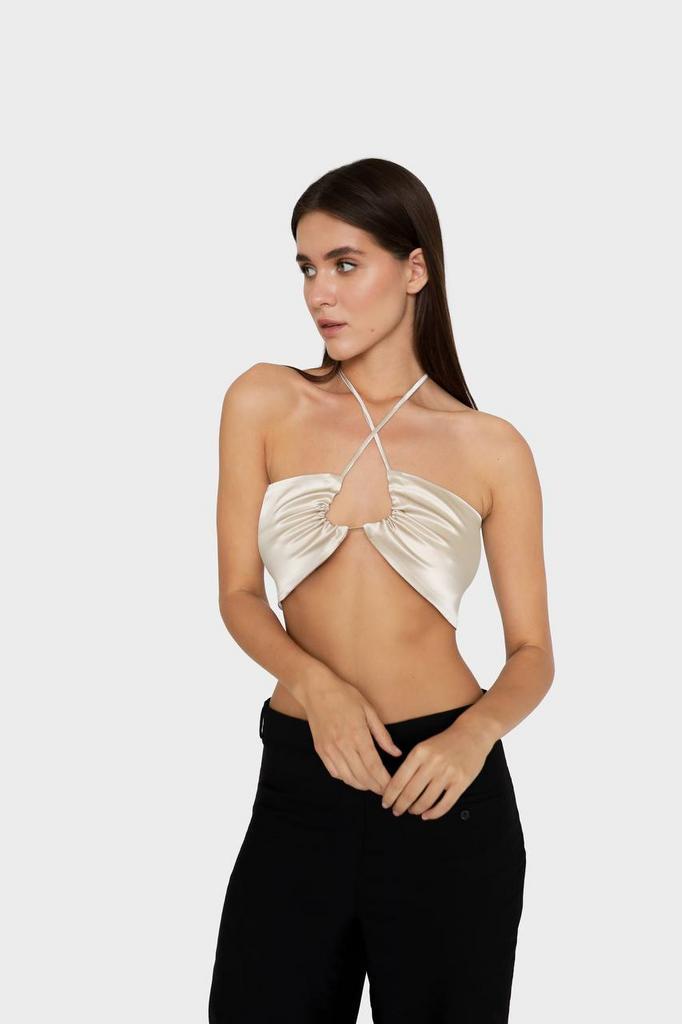 Шелковый топ-халтер Sample Sale: выбрать цвет