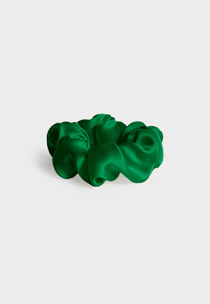 Шелковая резинка для волос STANDART ярко-зеленая