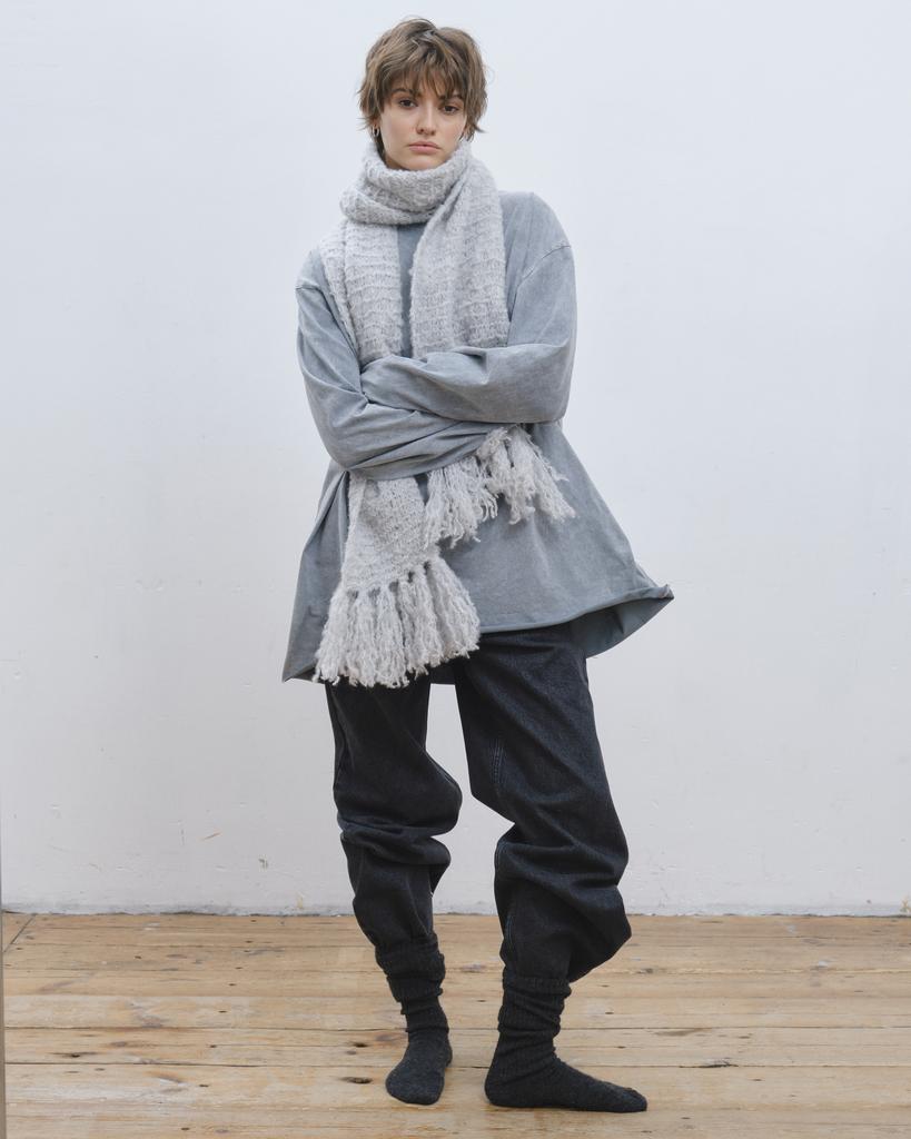 Шарф светло-серый