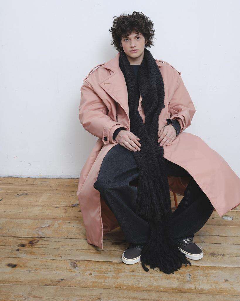 Шарф тёмно-серый