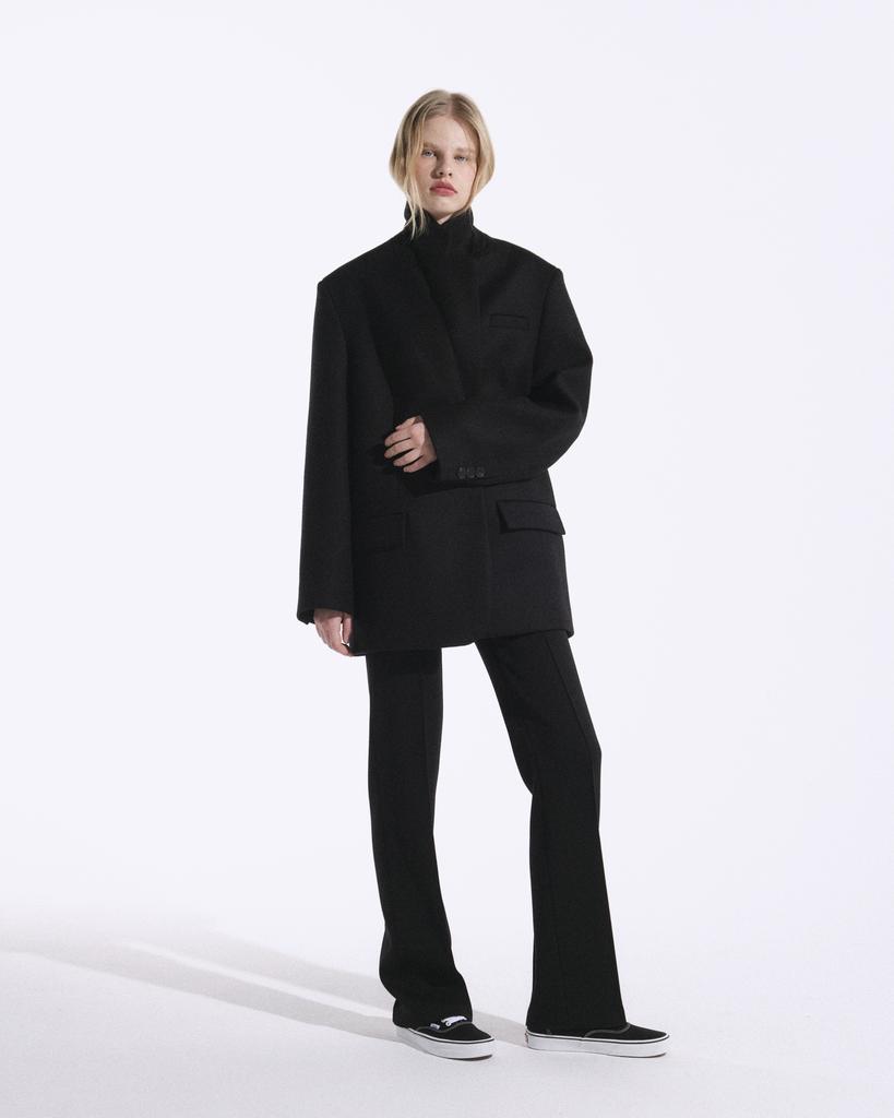 Пиджак-пальто однобортный чёрный