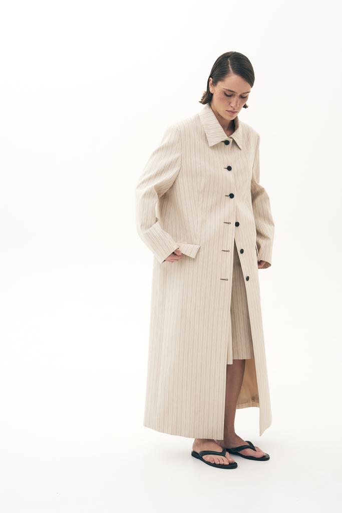 Пальто летнее в полоску