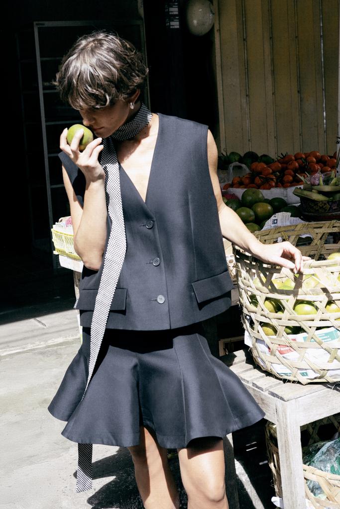 Юбка годе мини шёлковая