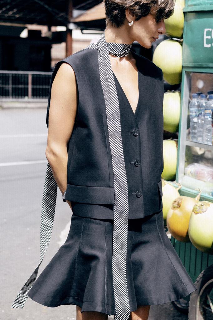 Скинни-шарф в горох