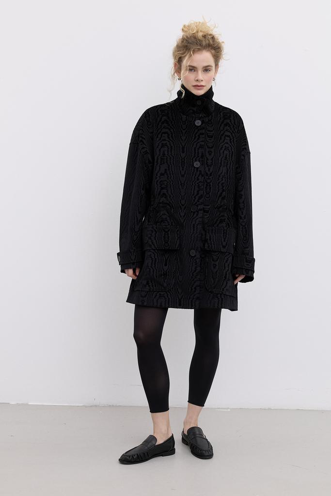 Куртка с кулиской муар