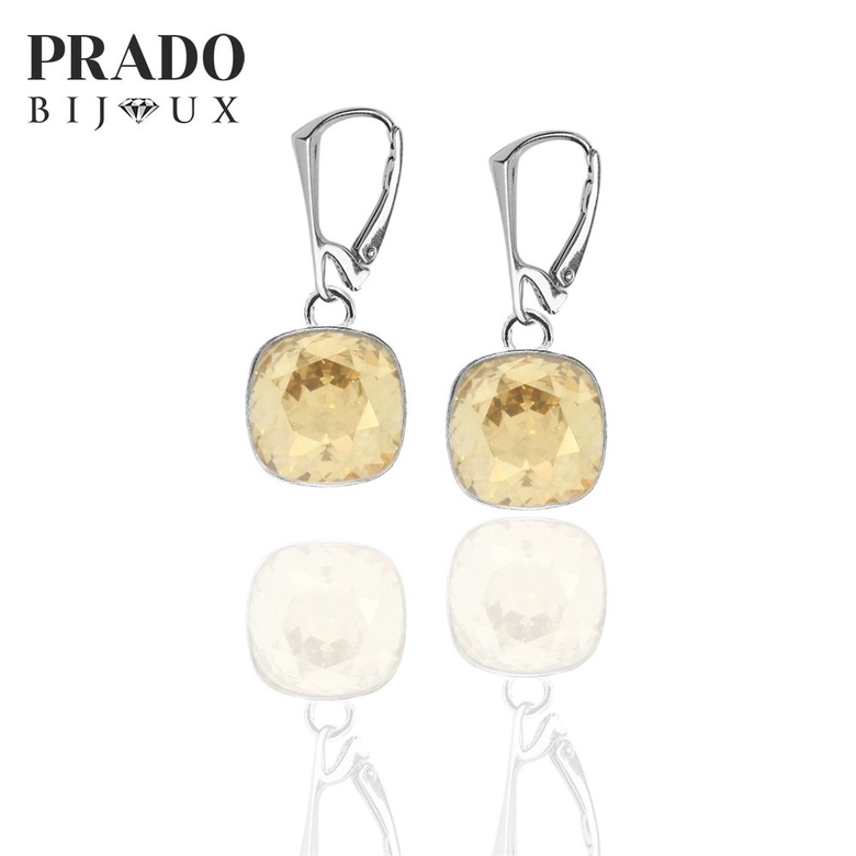 Серьги "Square  style" golden shadow