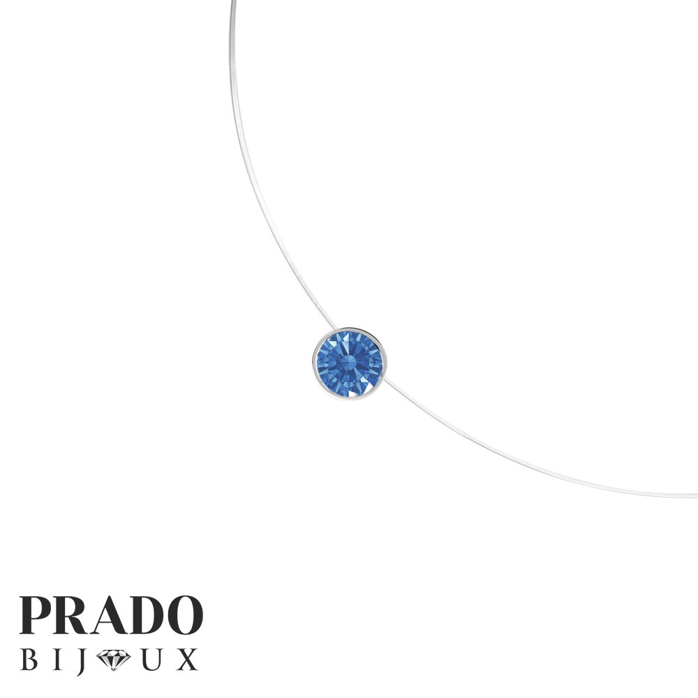 Чокер "Solitaire" Swarovski zirconia fancy blue