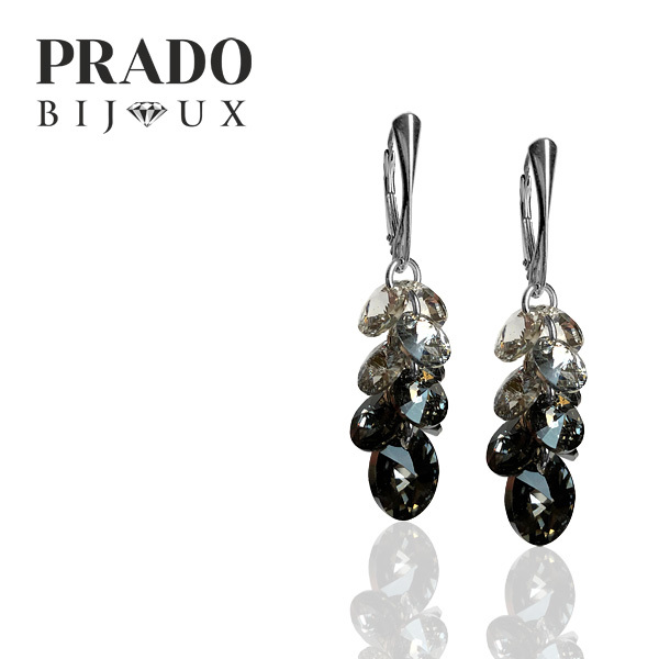 Серьги "Fusion" silver night