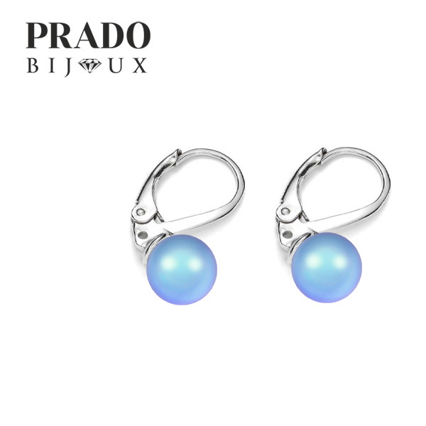 Серьги "Crystal pearl" light blue