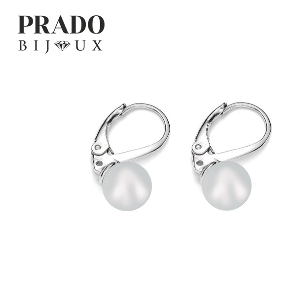 Серьги "Crystal pearl" dove grey