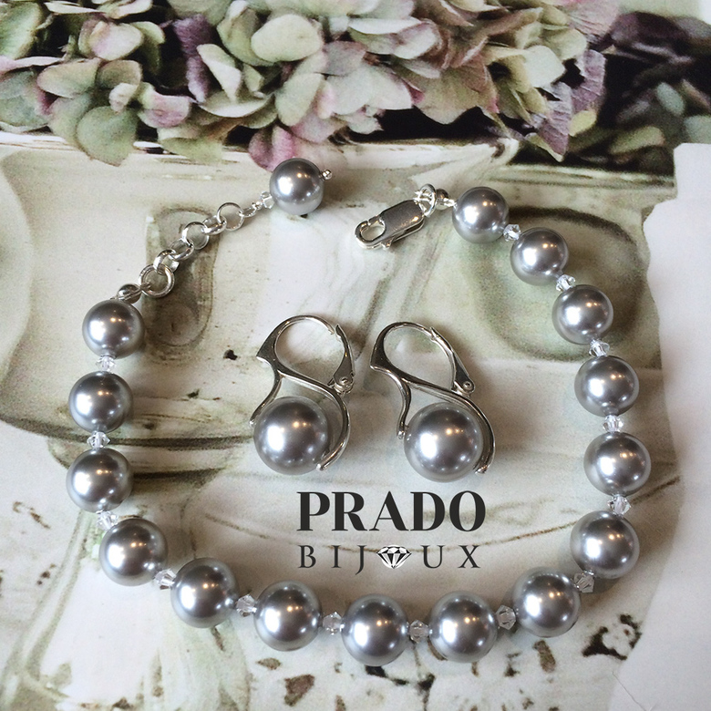 Сет серьги+браслет "Flawless" silver