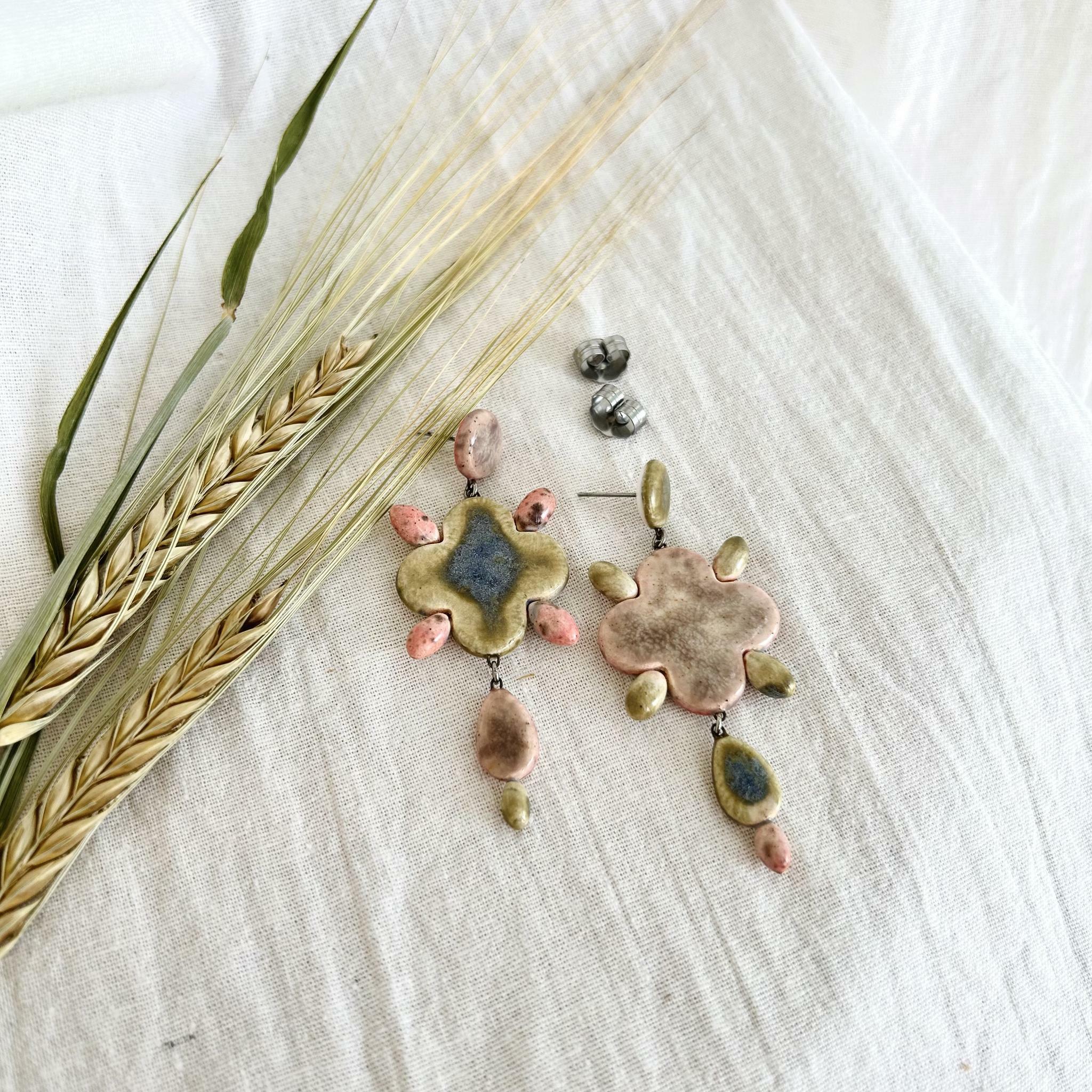 Серьги круг-клевер-капля #однитакиебольшенебудетнадобрать