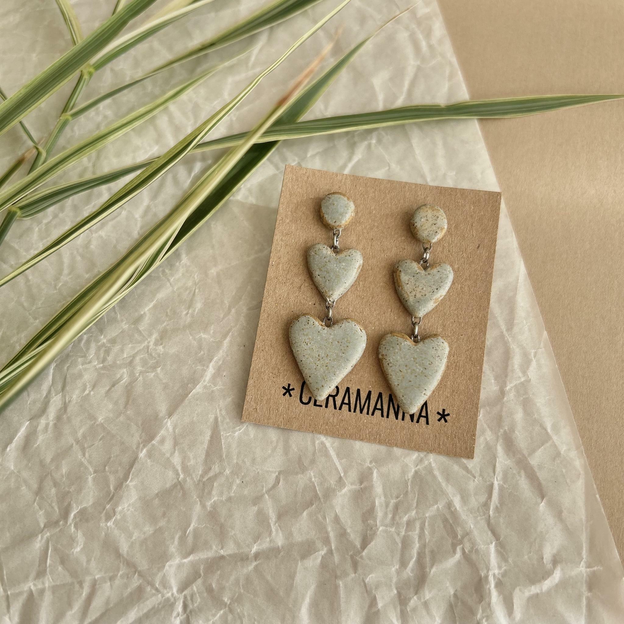 Серьги сердца Тюменский асфальт