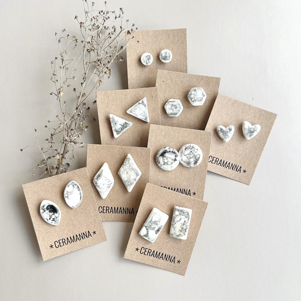 Лунные небольшие сережки