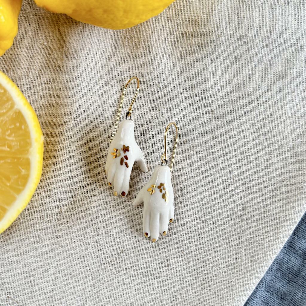 Серьги подарок Пабло c росписью на швензах