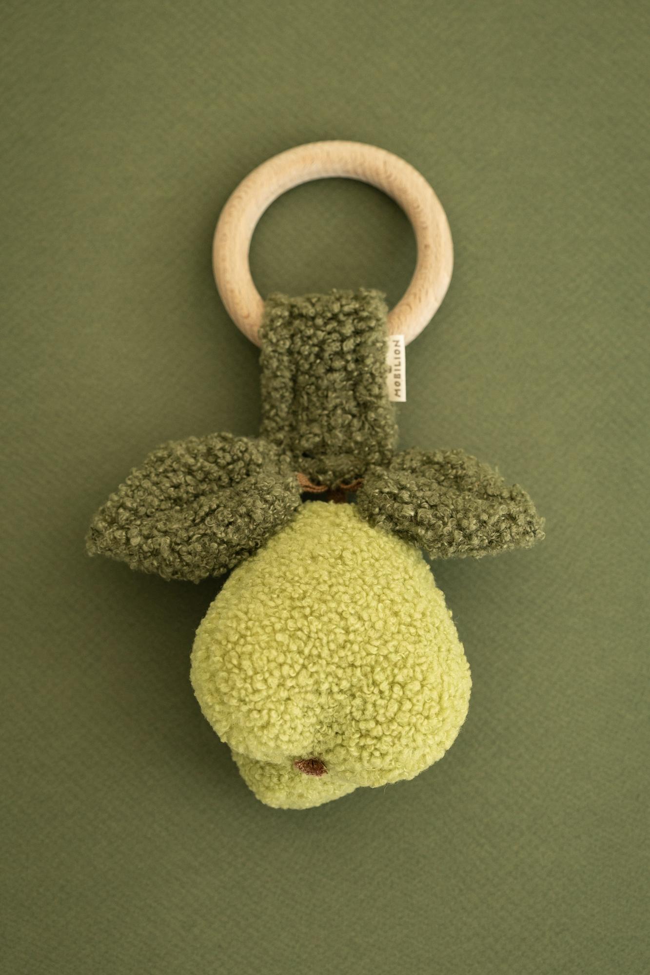 Погремушка на колечке "Груша"