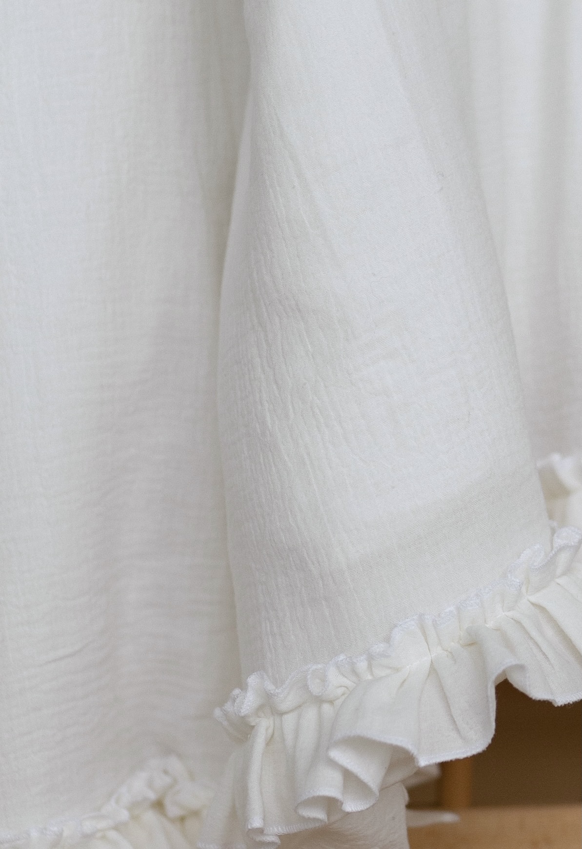 Пододеяльник из муслина с рюшами