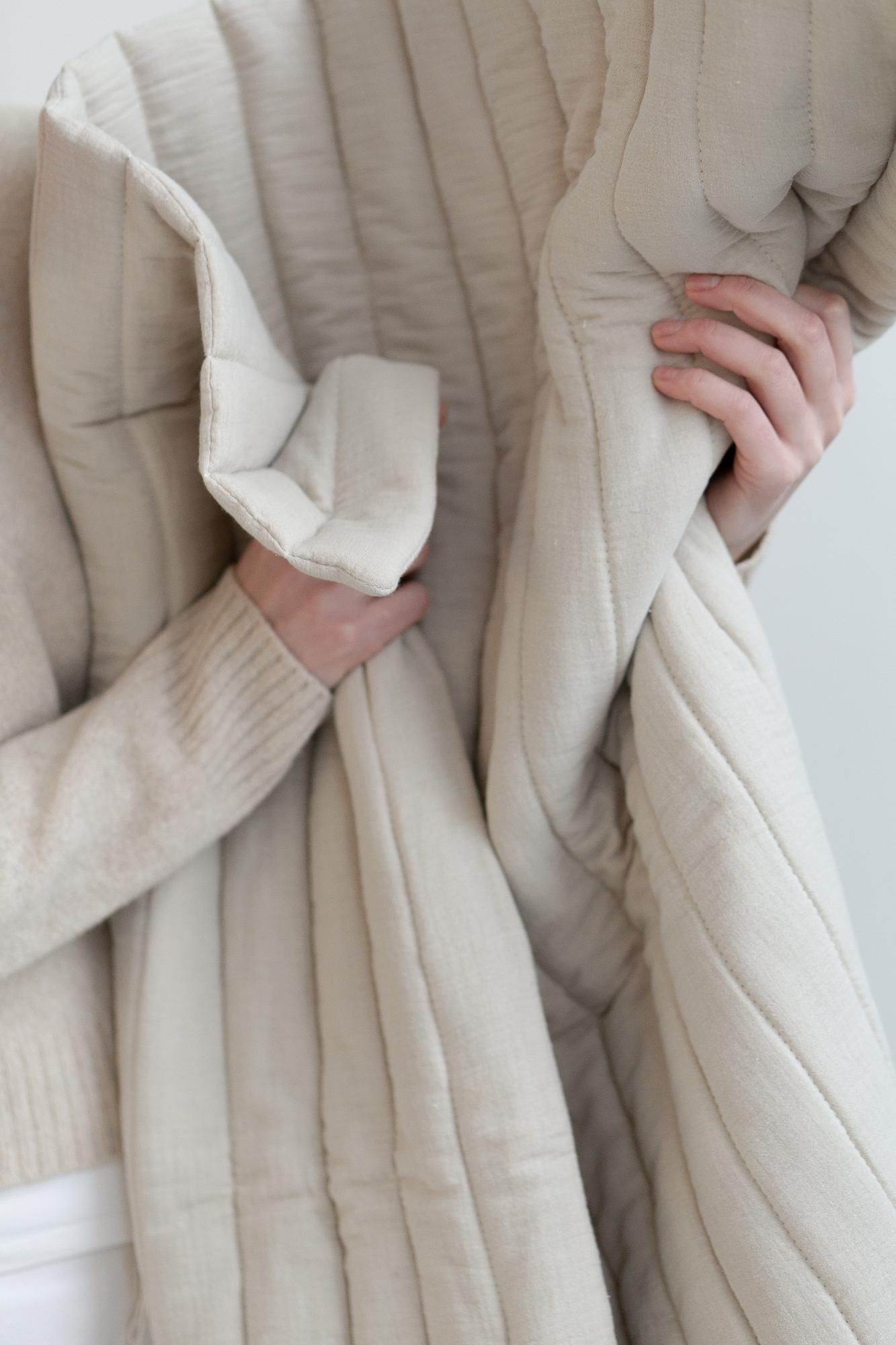 Стёганый плед из муслина