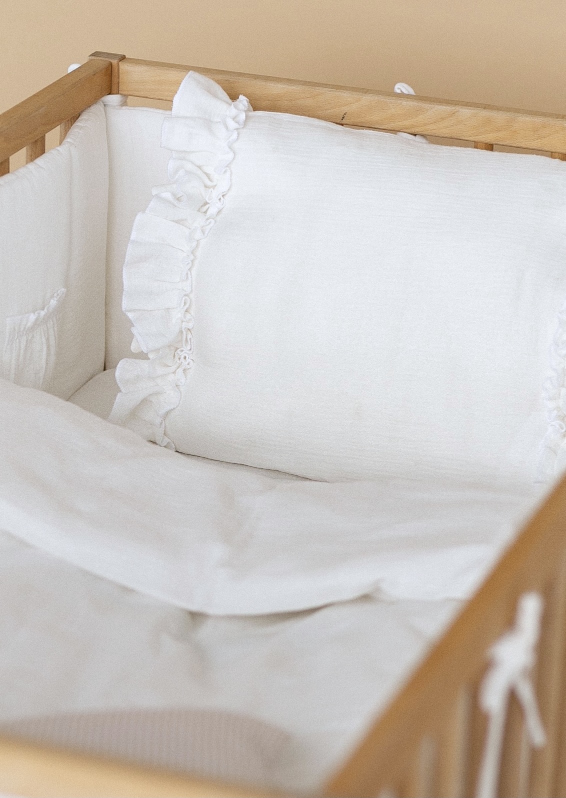 Комплект постельного белья из муслина с рюшами