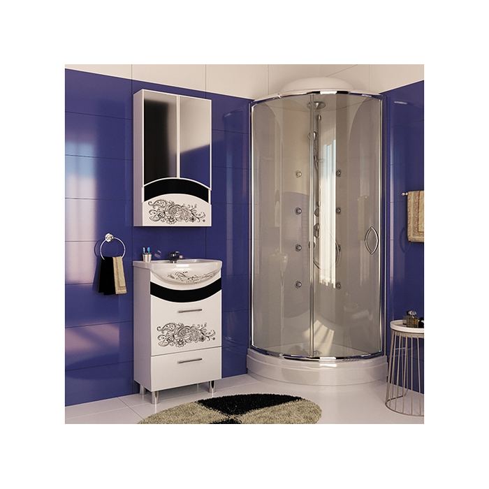 Шкаф навесной "Радуга-46" Цветы без подсветки