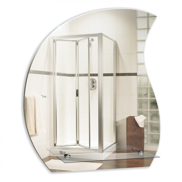 Зеркало "Нептун" 520*585 с полкой