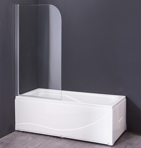 Душевая шторка CS-F01 120*65 прозрачное стекло 6 мм Loranto